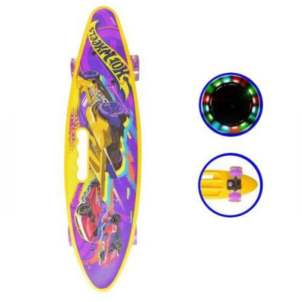 Пенни Борд Hot Wheels светящиеся колеса с ручкой
