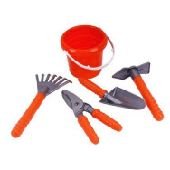 Набор садовника с ведром, оранжевый