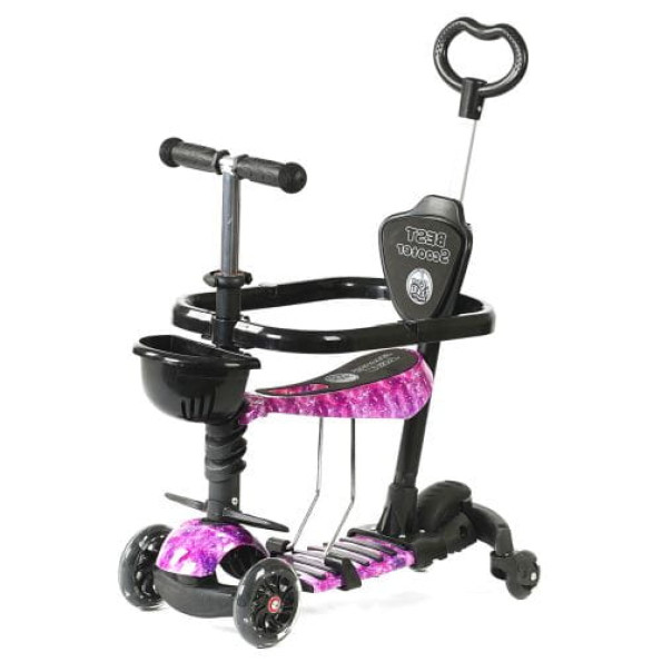 Самокат 5 в 1 Best Scooter, з додатковими колесами