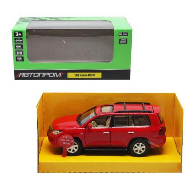 Машина мет. АВТОПРОМ арт. 68301 48шт/2 1:32 Lexus LX570,батар, свет,звук,откр.двери,короб. 18*9*9см