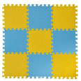 Килимок-пазл EVA арт. K89404 жовто-блакитний деталь 30*30*0,8см 9 дет, килимок 86,6*86,8*0,8 см.