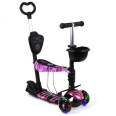 Самокат дитячий 3-х колісний Best Scooter Різнокольоровий з ручкой