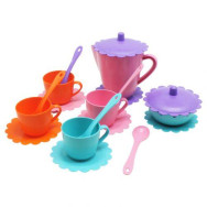 Набор посудки Ромашка, 19 элементов (сиреневый)