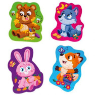 Пазлы макси Vladi Toys картонни з грою Малюк Зможе Лисови звири