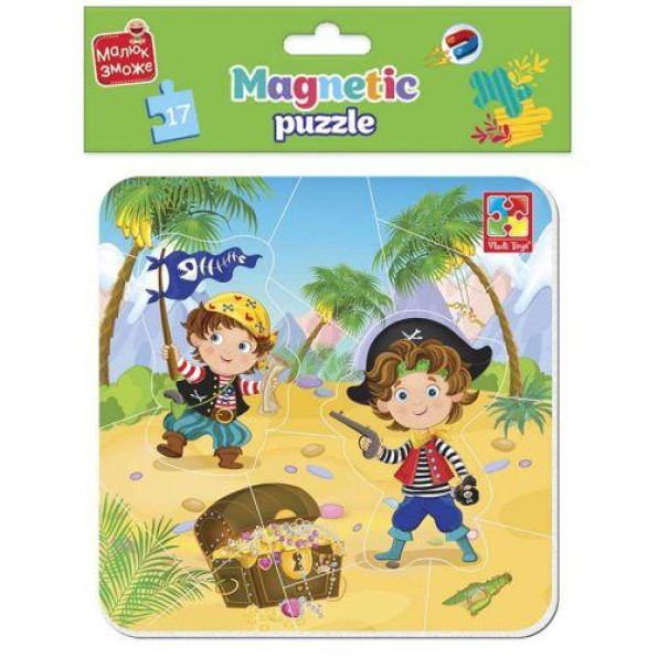 Игра развивающая Vladi Toys мʼяки магнитни Пазлы Малюк зможе 