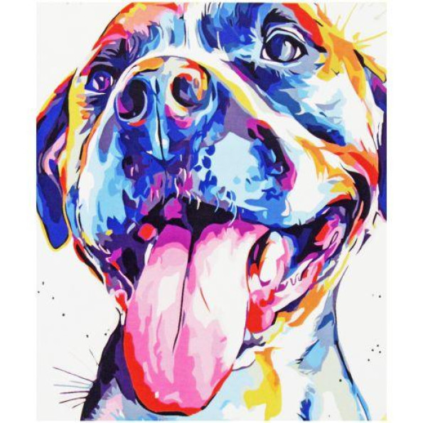 Картина по номерах 0529 ОРТ кол. Веселковий бульдог 40*50