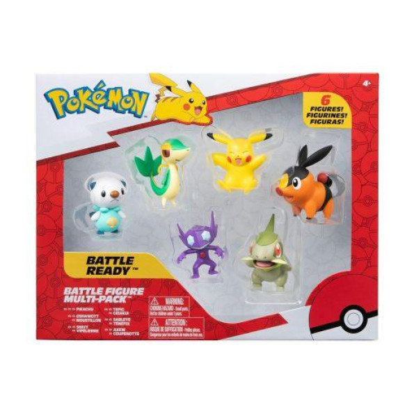 Набір игрових фігурок Pokemon - Сэбалай, Эксью, Снайви, Тепиг, Ошавотт и Пикачу Набір игрових фігурок Pokemon - Сэбалай, Эксью, Снайви, Тепиг, Ошавотт и Пикачу