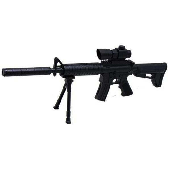 Автомат арт. 233-6 (48шт/2) батар., лазер, кульки, пакет 60 * 24см Автомат арт. 233-6 (48шт/2) батар., лазер, кульки, пакет 60 * 24см