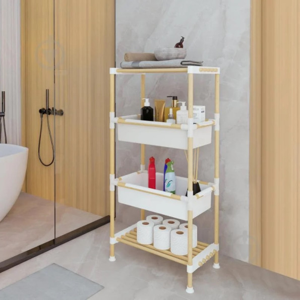 Модульный деревянный стеллаж с 2 корзинами -
Фото 2 Модульный деревянный стеллаж с 2 корзинами -
Фото 2