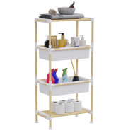 Модульний дерев'яний стелаж з 2 корзинами Модульний дерев'яний стелаж з 2 корзинами