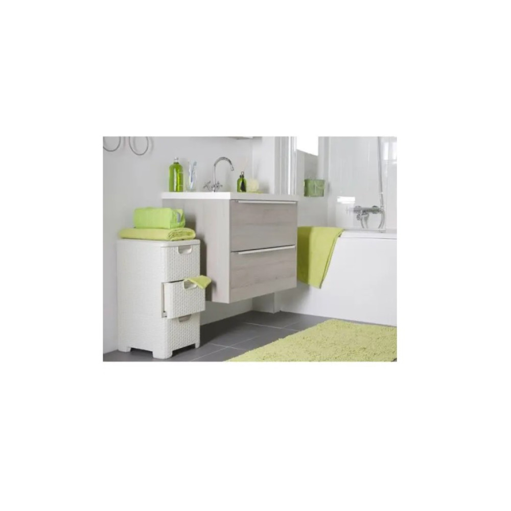 Пластиковый комод Бриллиант 3 ящика 62х33х38 см бежевый - Фото 4