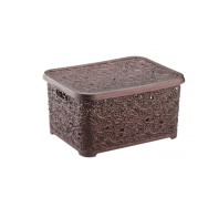 Кошик з кришкою 28 л коричнева