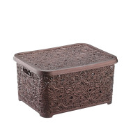 Кошик з кришкою 10 л коричнева