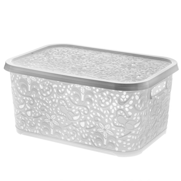 Кошик з кришкою 22 л блакитна -
                                                        Фото 4