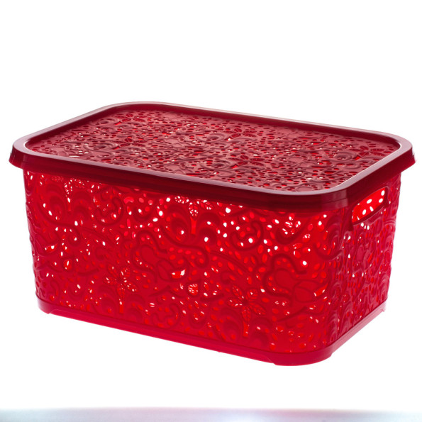 Кошик з кришкою 22 л блакитна -
                                                        Фото 6