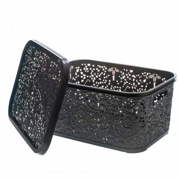 Кошик з кришкою 22 л блакитна -
                                                        Фото 7