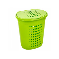 Корзина для белья овальная оливковая