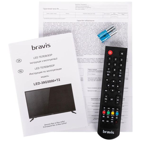 LED телевізор Bravis LED-39G5000 + T2 -
                                                        Фото 8