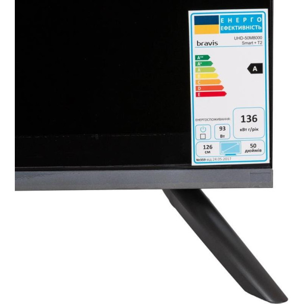 Телевизор Bravis UHD-50M8000 Smart + T2 -
                                                        Фото 4