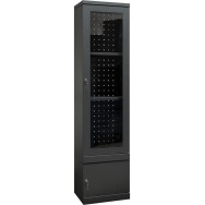 Шкаф хозяйственный 1 секция, 2 двери Черный УМ