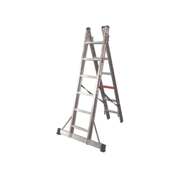 Двосекційна алюмінієва драбина-стрем’янка VIRASTAR Duomax Pro 2х6 сходинок -
                                                        Фото 2