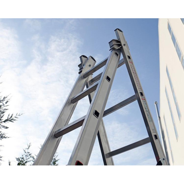 Двосекційна алюмінієва драбина-стрем’янка VIRASTAR Duomax Pro 2х6 сходинок -
                                                        Фото 4