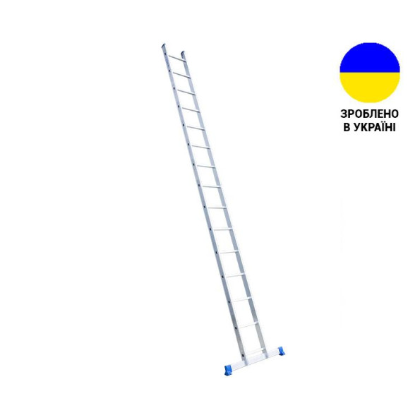 Алюминиевая односекционная лестница 14 ступеней UNOMAX VIRASTAR