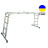 Многофункциональная шарнирная лестница-стремянка VIRASTAR TRANSFORMER 4x4 ступеней
