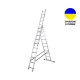 Алюминиевая трехсекционная лестница 3х10 ступеней TRIOMAX VIRASTAR -
                                                        Фото 1