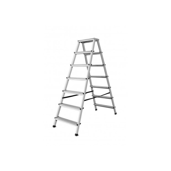 Двухсторонняя алюминиевая стремянка VIRASTAR Step Stool 2x7 ступеней -
                                                        Фото 2