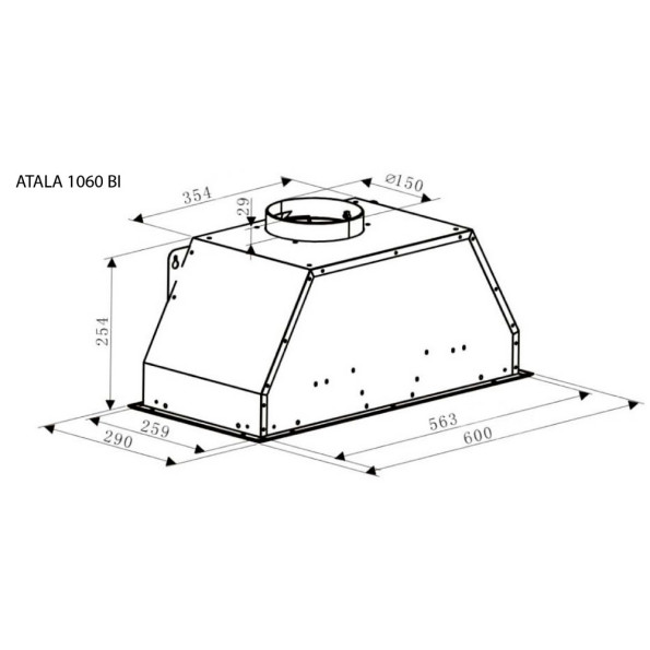 Вытяжка встраиваемая встраиваемая (в шкаф) Gunter&Hauer ATALA 1060 BI -
                                                        Фото 2