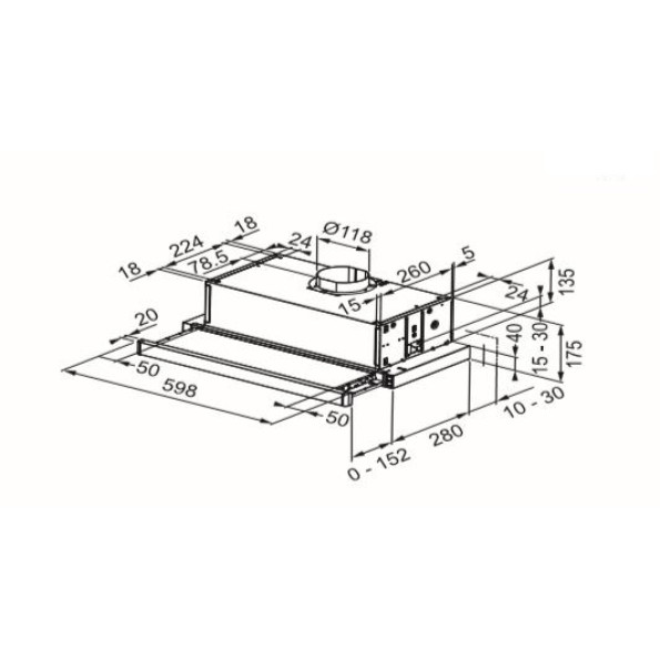 Вытяжка телескопическая встраиваемая (в шкаф) Franke FTC 632L GR/XS -
                                                        Фото 2