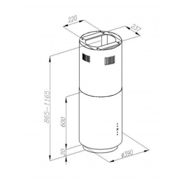 Вытяжка декоративная настенная Kernau KCH 0140 B -
                                                        Фото 2