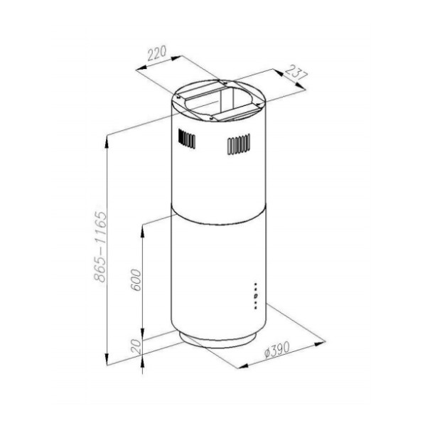 Вытяжка декоративная настенная Kernau KCH 0140 W -
                                                        Фото 2