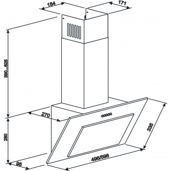 Вытяжка Eleyus VERTICAL 1000 50 WH -
                                                        Фото 4