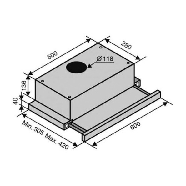 Вытяжка Ventolux GARDA 60 BK (750) SMD LED -
                                                        Фото 4