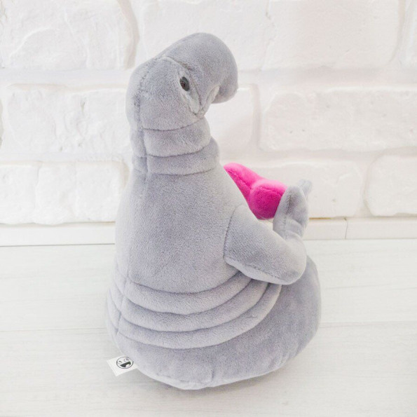 Мягкая игрушка Ждун с сердцем 21см серого цвета -
                                                        Фото 3