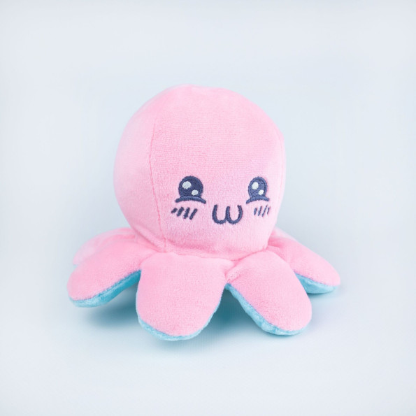 М`яка іграшка Восьминіг перевертиш синій/рожевий 11см -
                                                        Фото 2