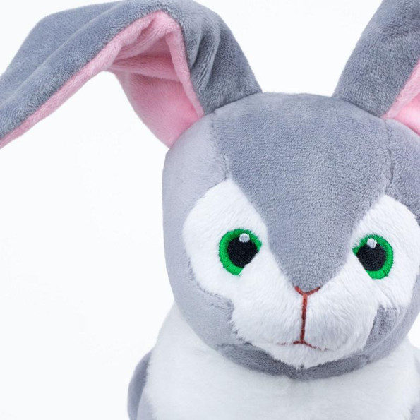 Мягкая игрушка зайчик Джанго 31см серый -
                                                        Фото 4