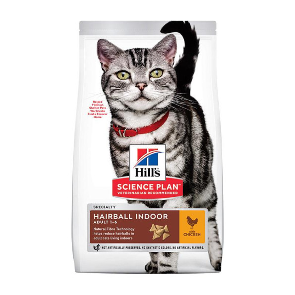 Hills SP Feline Adult Hairball Indoor Chicken 1,5 кг Hills SP Feline Adult Hairball Indoor Chicken 1,5 кг