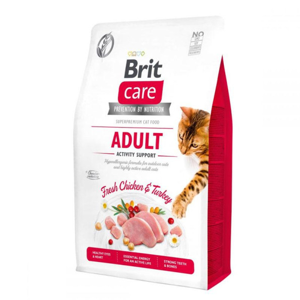 Brit Care Cat Grain-Free Adult Activity Support сухий корм для кішок з високою активністю 2 кг Brit Care Cat Grain-Free Adult Activity Support сухий корм для кішок з високою активністю 2 кг