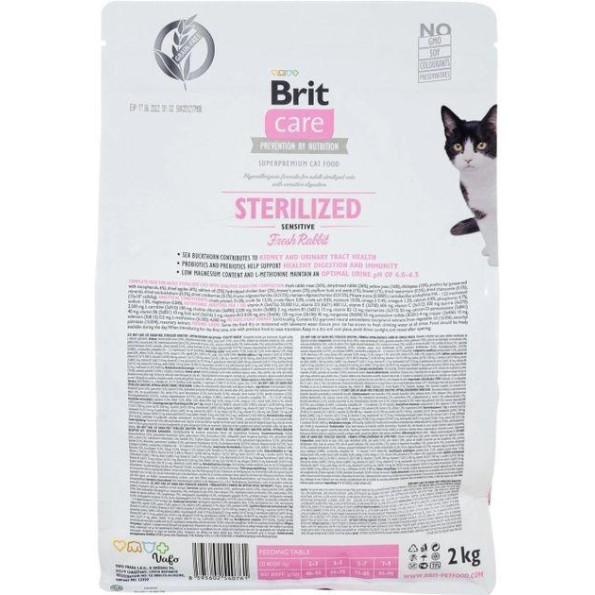 Brit Care Cat Grain-Free Sterilized Sensitive корм для стерилизованных котов с чувствительным пищеварением 2 кг -
                                                        Фото 2