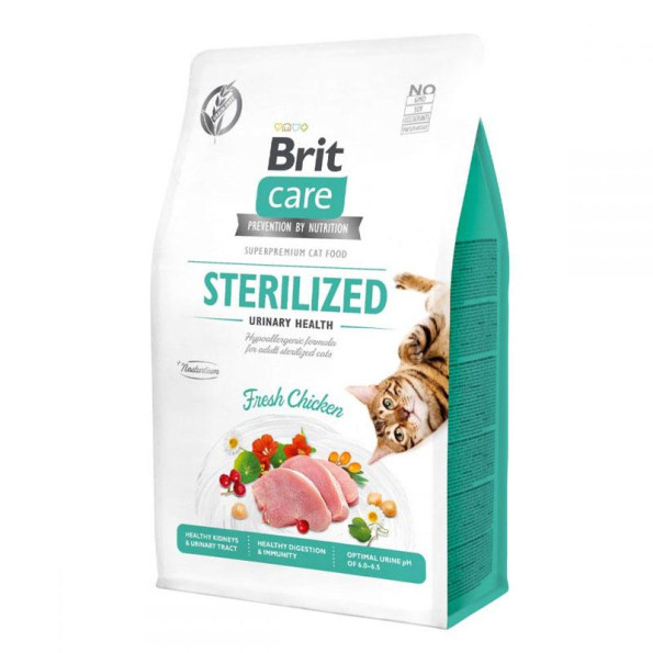Brit Care Cat Grain-Free Sterilized Urinary Health корм для стерилизованных кошек 2кг Brit Care Cat Grain-Free Sterilized Urinary Health корм для стерилизованных кошек 2кг