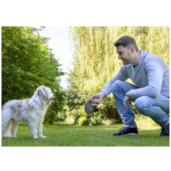 Рулетка Flexi (Флекси) S design 12кг5м трос Чорна -
                                                        Фото 2