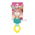 Іграшка Кролик з пискавкою та гумовим кільцем 18 см С87123В3