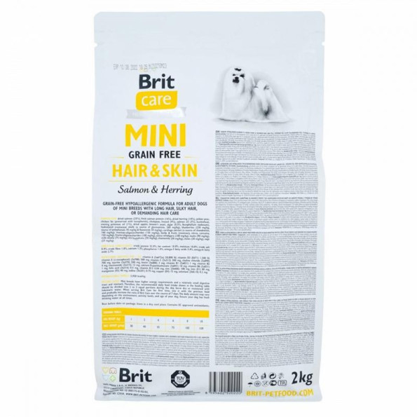 Brit Care GF Mini Hair Skin сухой корм для взрослых собак мелких пород имеющих длинную шерсть с лососем и сельдью 2кг -
Фото 2 Brit Care GF Mini Hair Skin сухой корм для взрослых собак мелких пород имеющих длинную шерсть с лососем и сельдью 2кг -
Фото 2