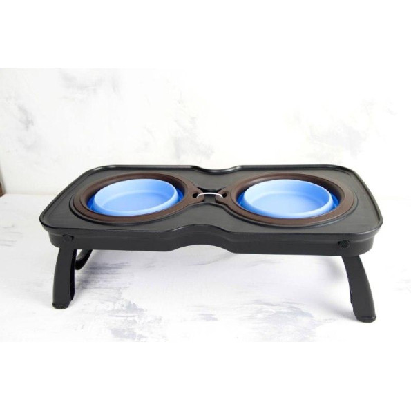 Стійка з силіконовими мисками для собак 700мл -
                                                        Фото 3