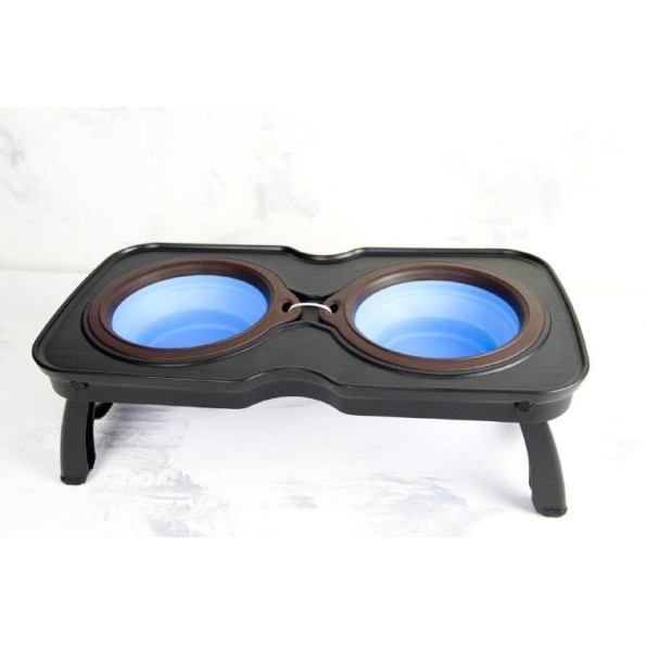 Стійка з силіконовими мисками для собак 700мл -
                                                        Фото 4