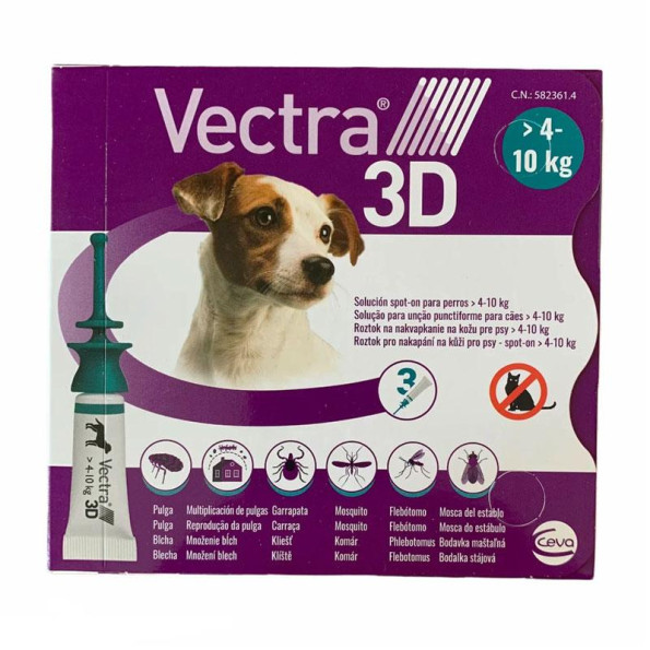 Вектра 3D инсектоакарицидные капли для собак 4,1-10,0 кг