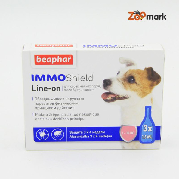 IMMO SHIELD Капли от блох и клещей для собак для собак 1-15 кг IMMO SHIELD Капли от блох и клещей для собак для собак 1-15 кг